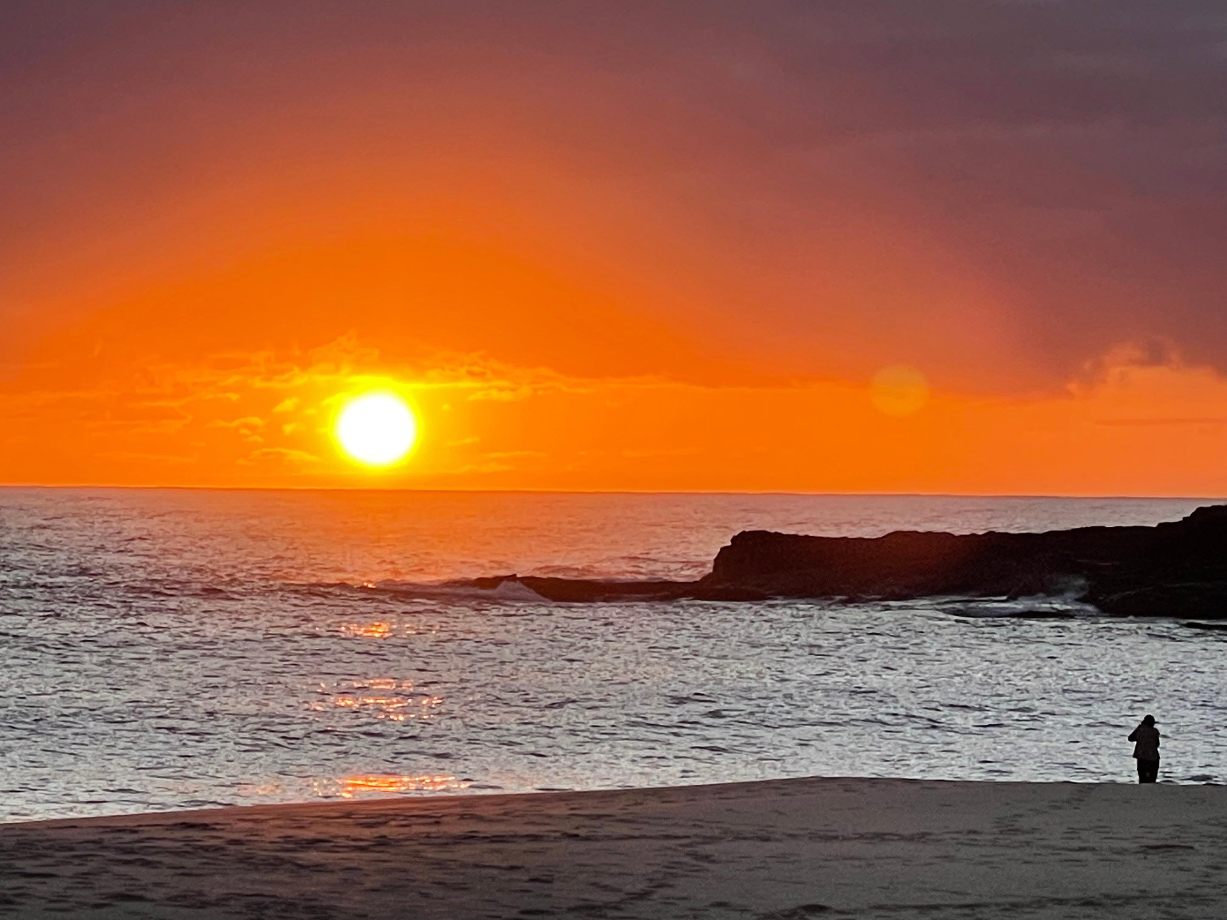 Sunrise over the ocean