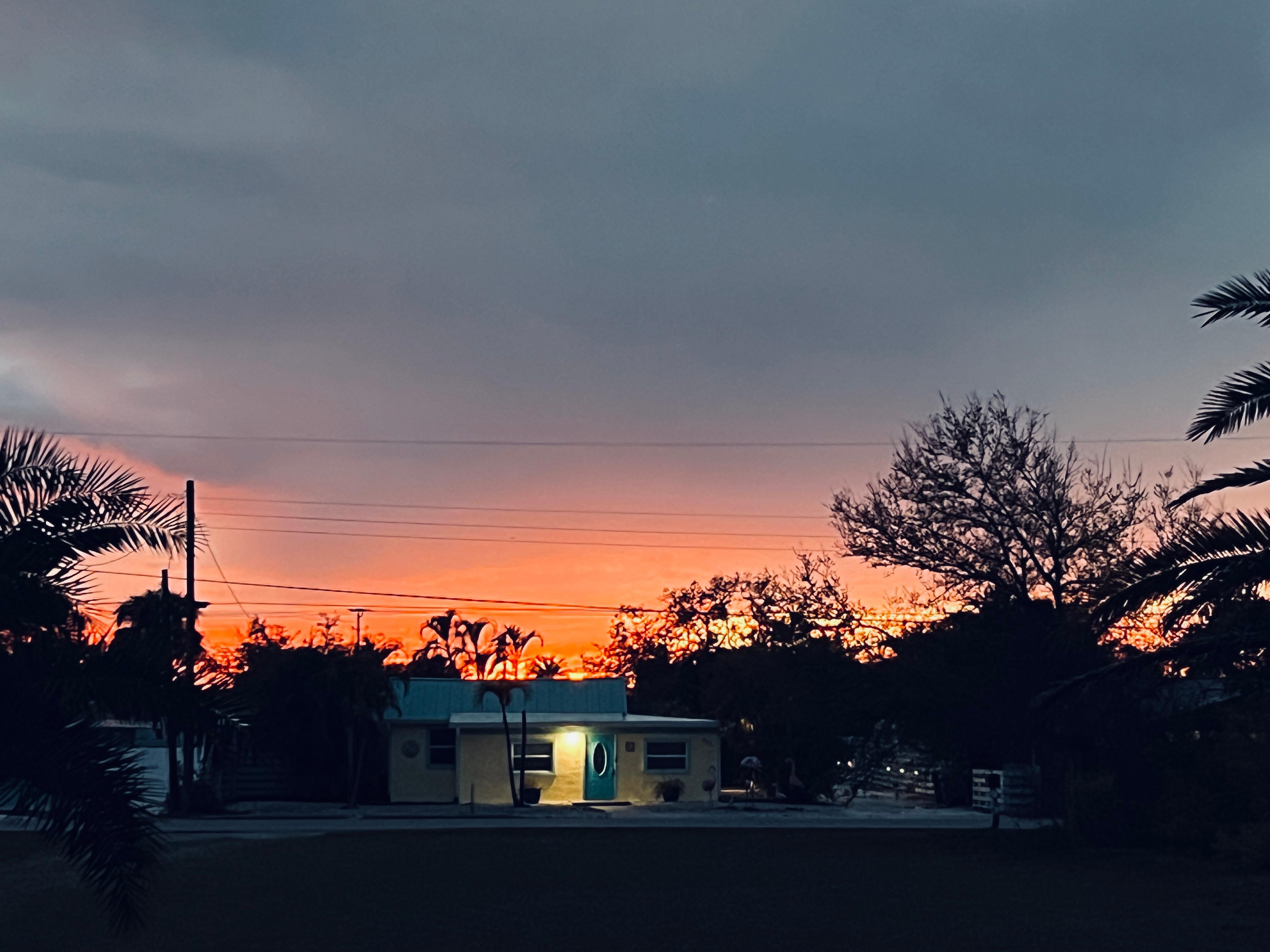 Sunset view from the front porch.