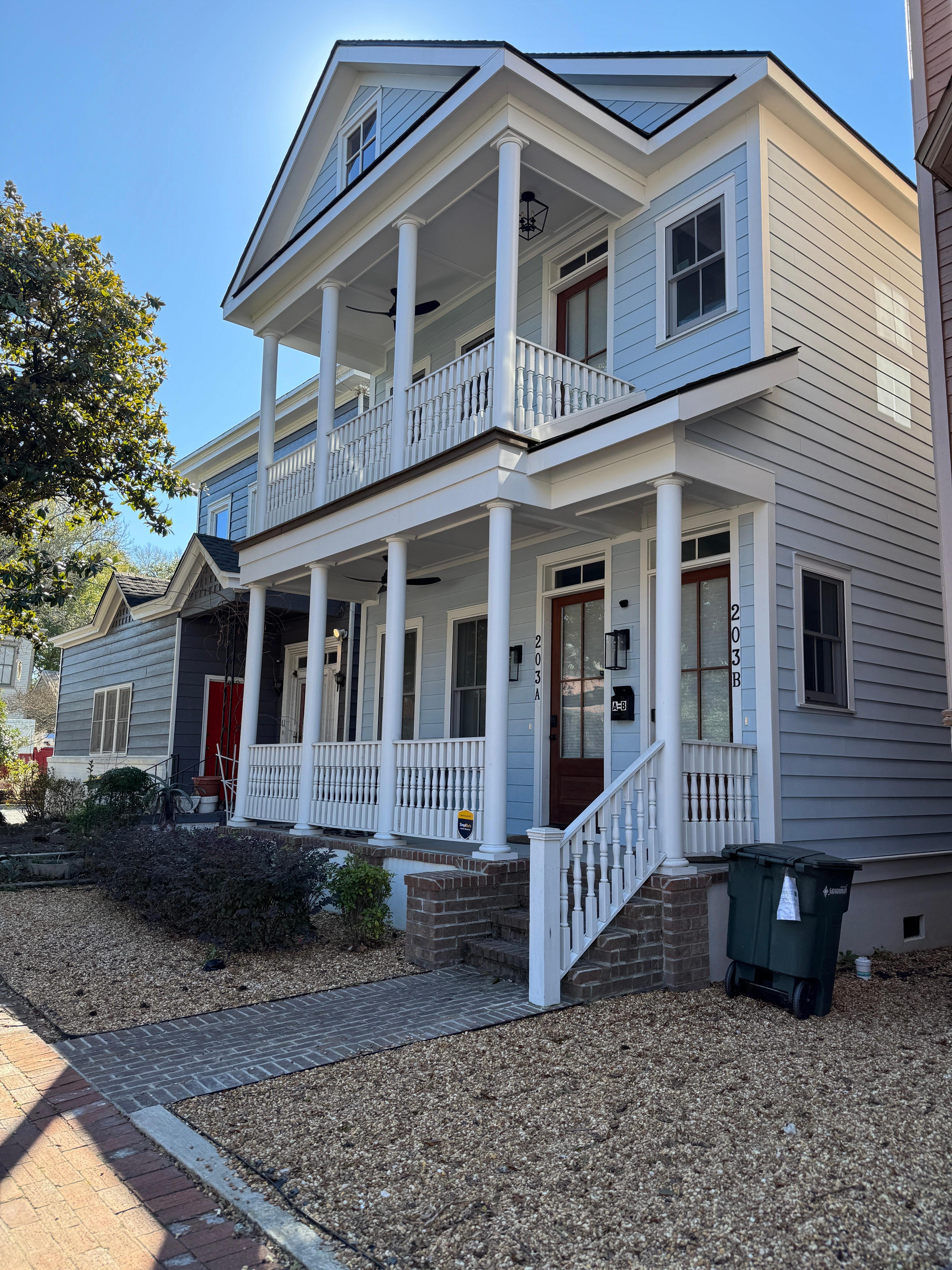 The house. We stayed in the upstairs unit