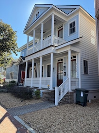 The house. We stayed in the upstairs unit