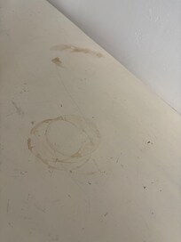 Permanent markings on dining table