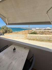 Table at hotel for breakfast with view