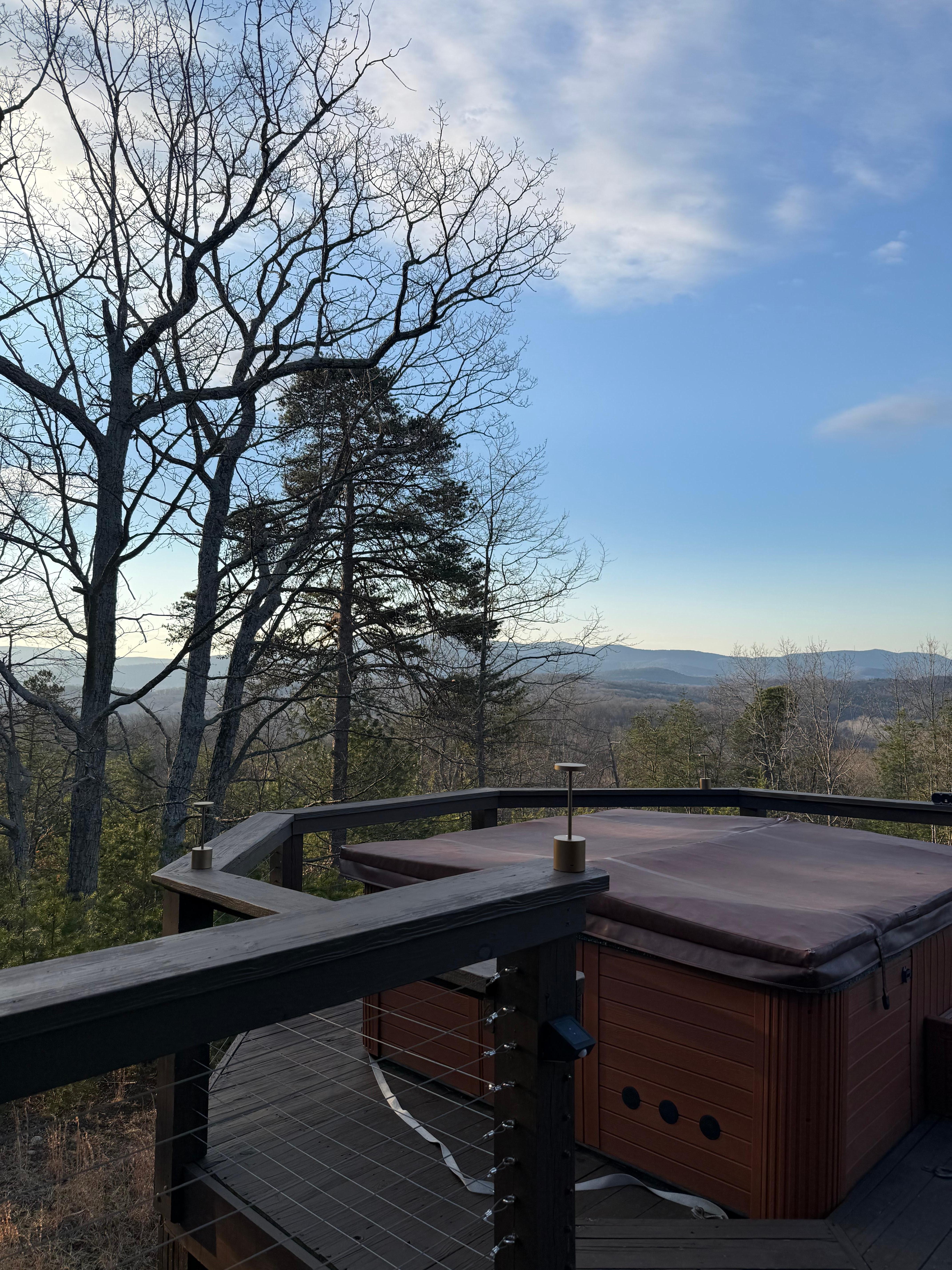 Amazing hot tub view!