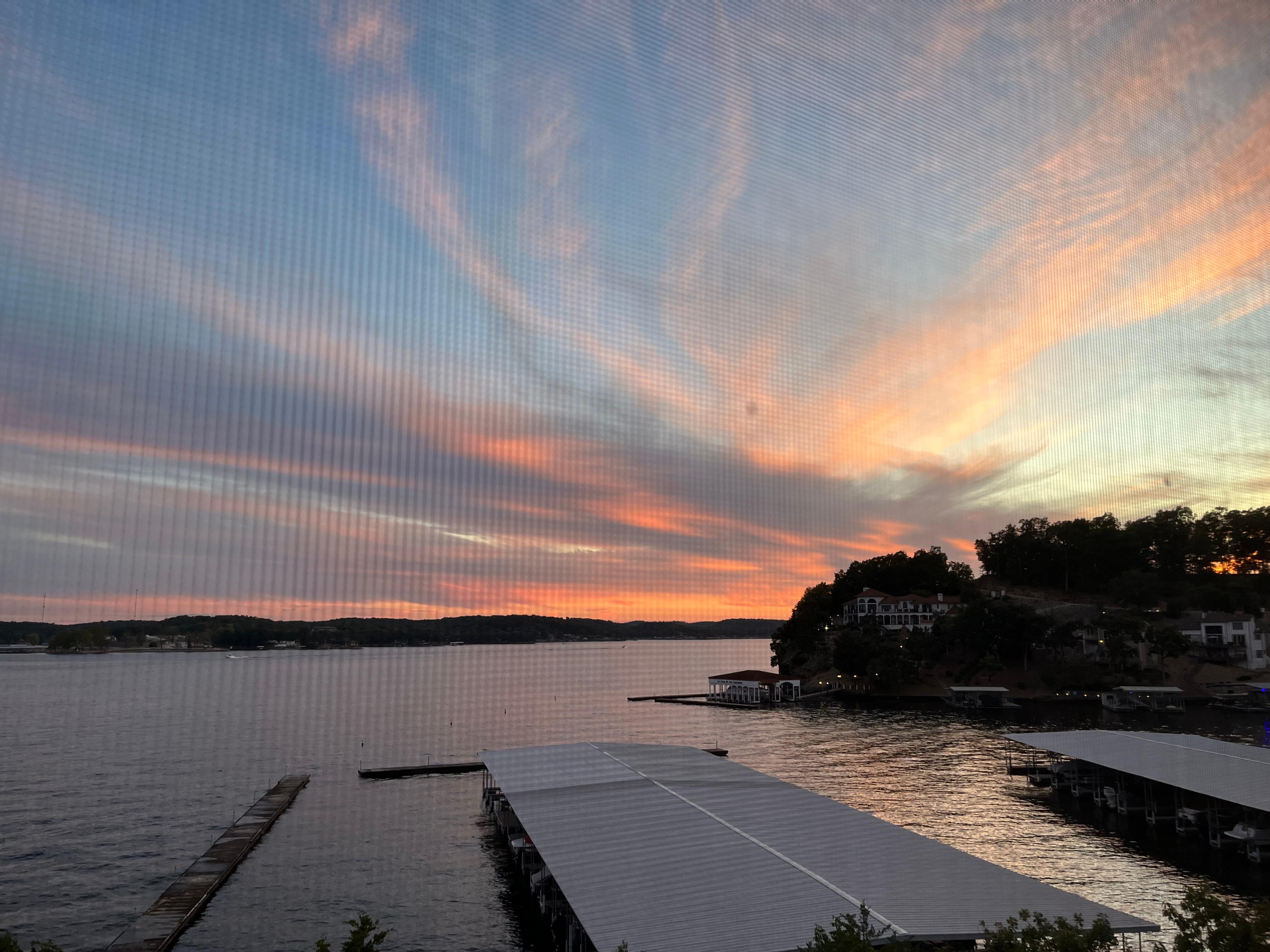 Sunset from balcony.
