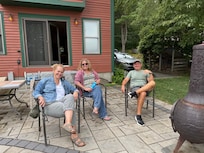 Enjoying the patio