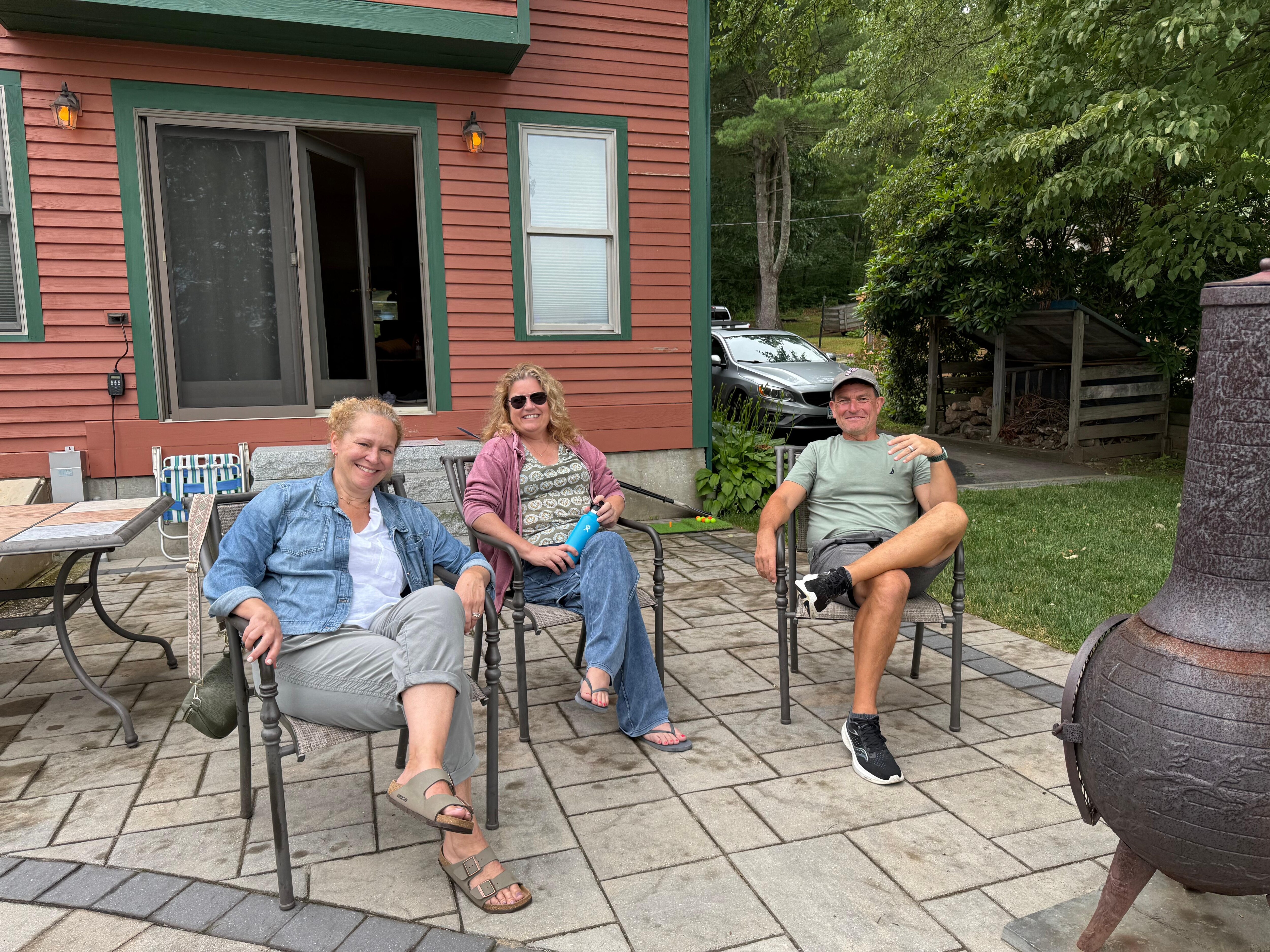 Enjoying the patio 