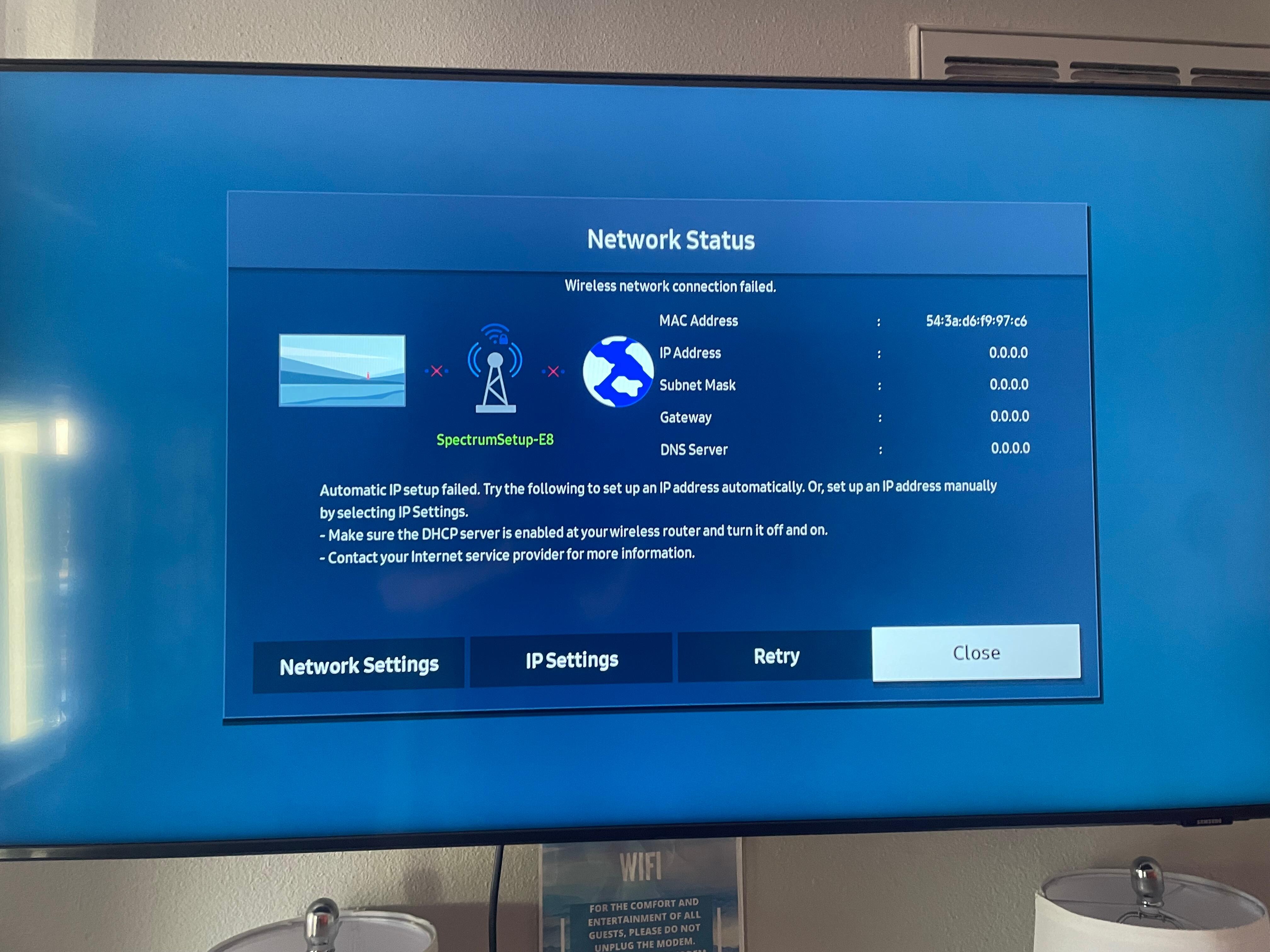 No internet 