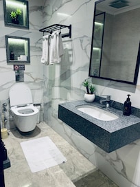 spacious bathroom