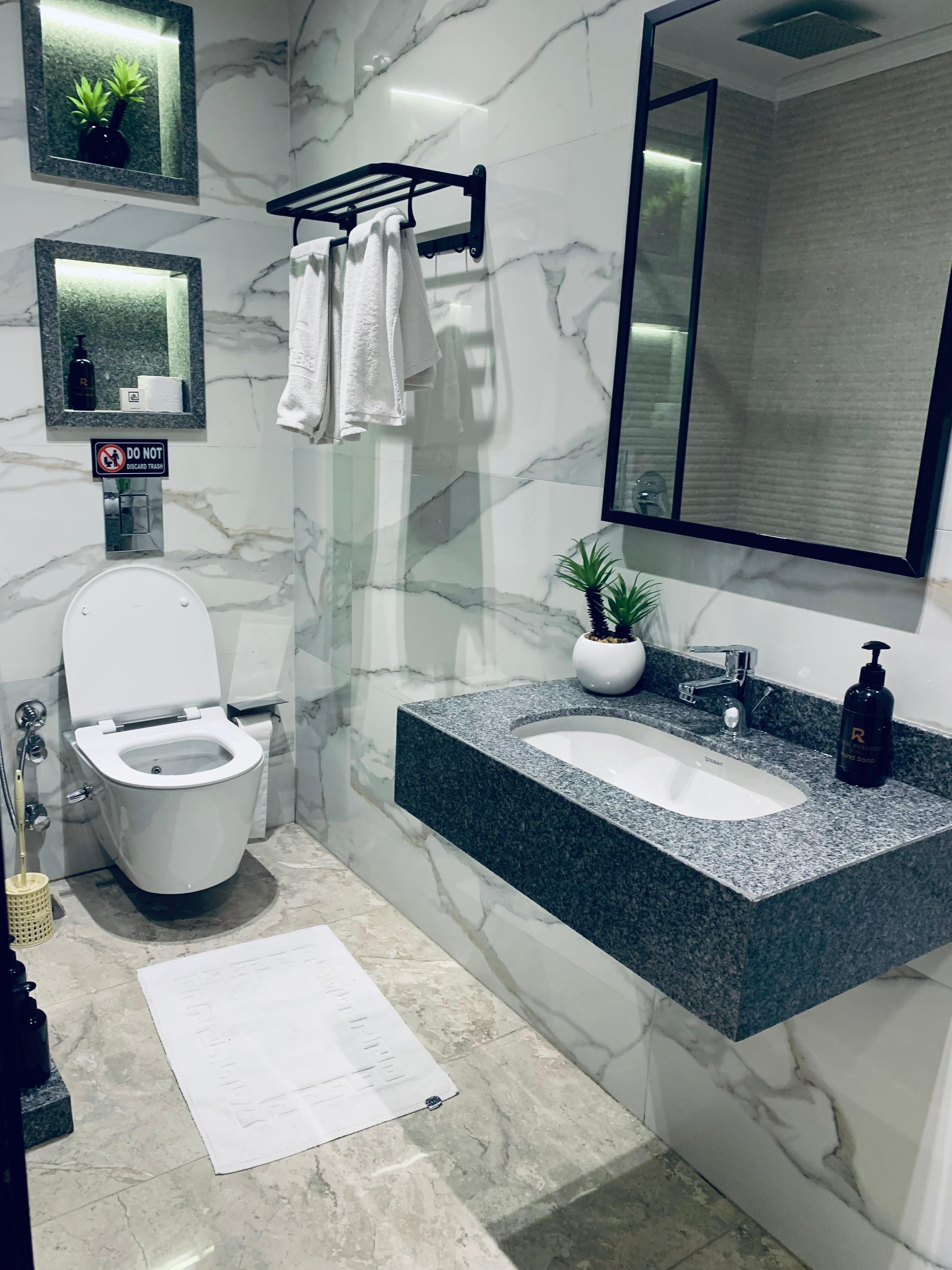 spacious bathroom