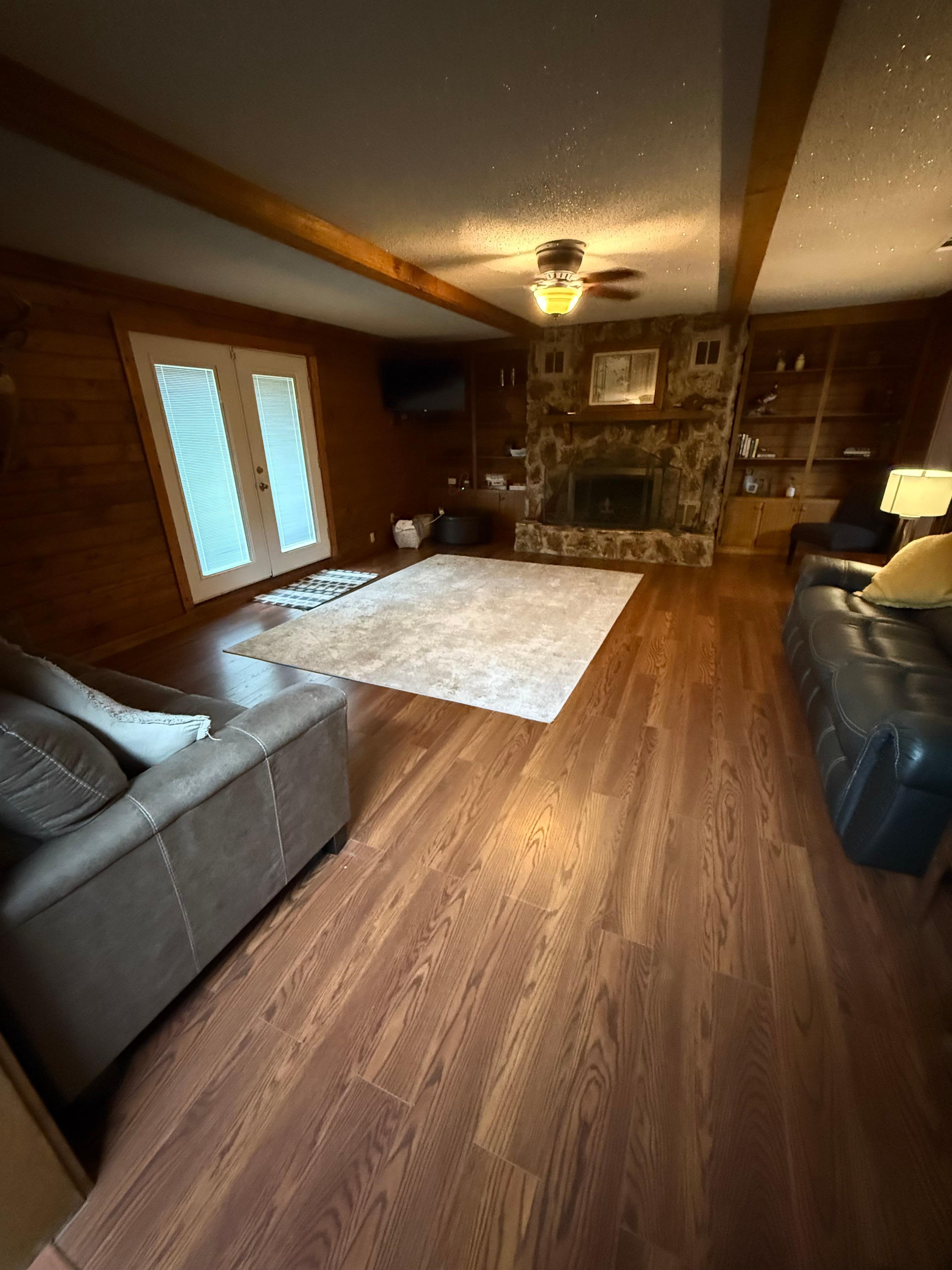 The living room is cozy and makes you feel at home