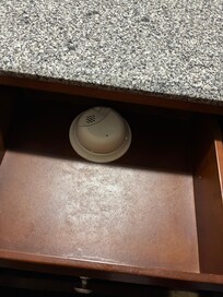 smoke detector hidden in bed table