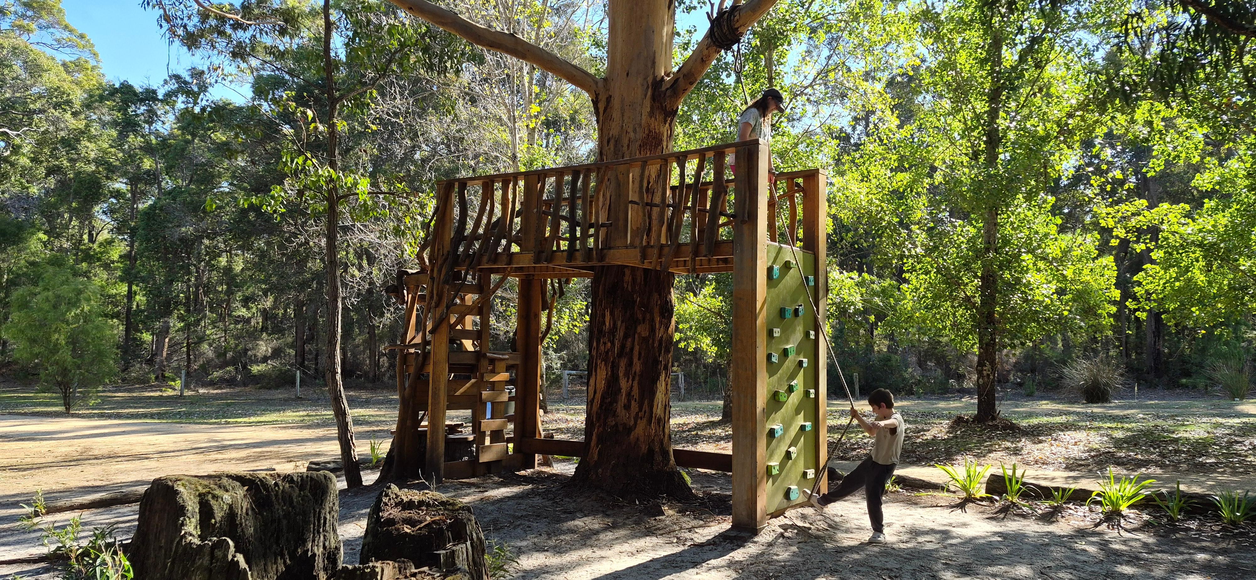 Climbing tower right next to Poppy cabin