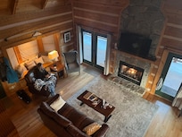 Beautiful family room. View from the loft.