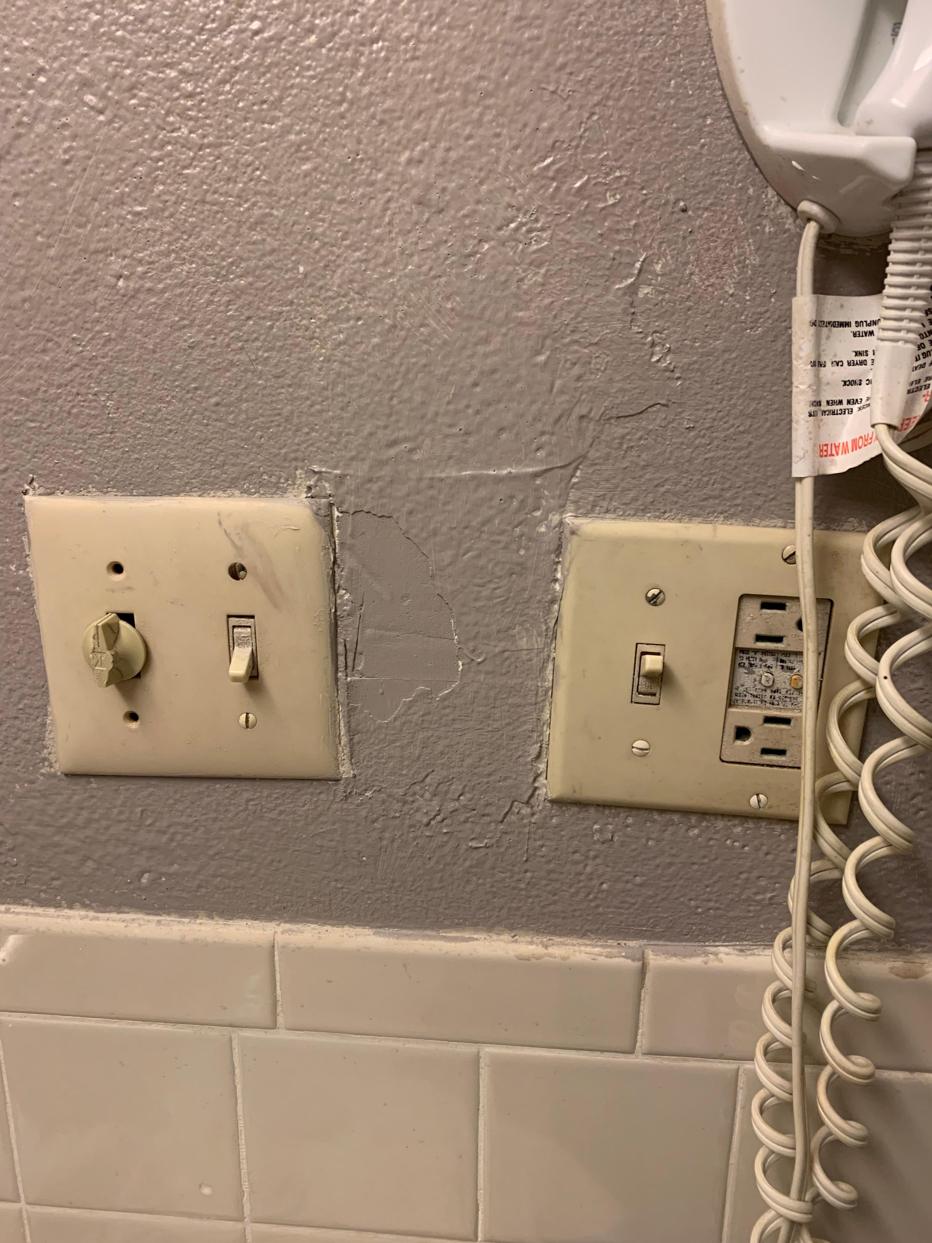 Old. Exhaust fan not working. 