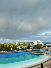 なんと虹が見えました!