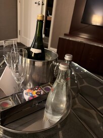 Champagne and chocolate first day