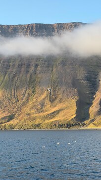 The fjord behind the town
