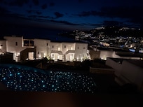 Pool view at night was stunning