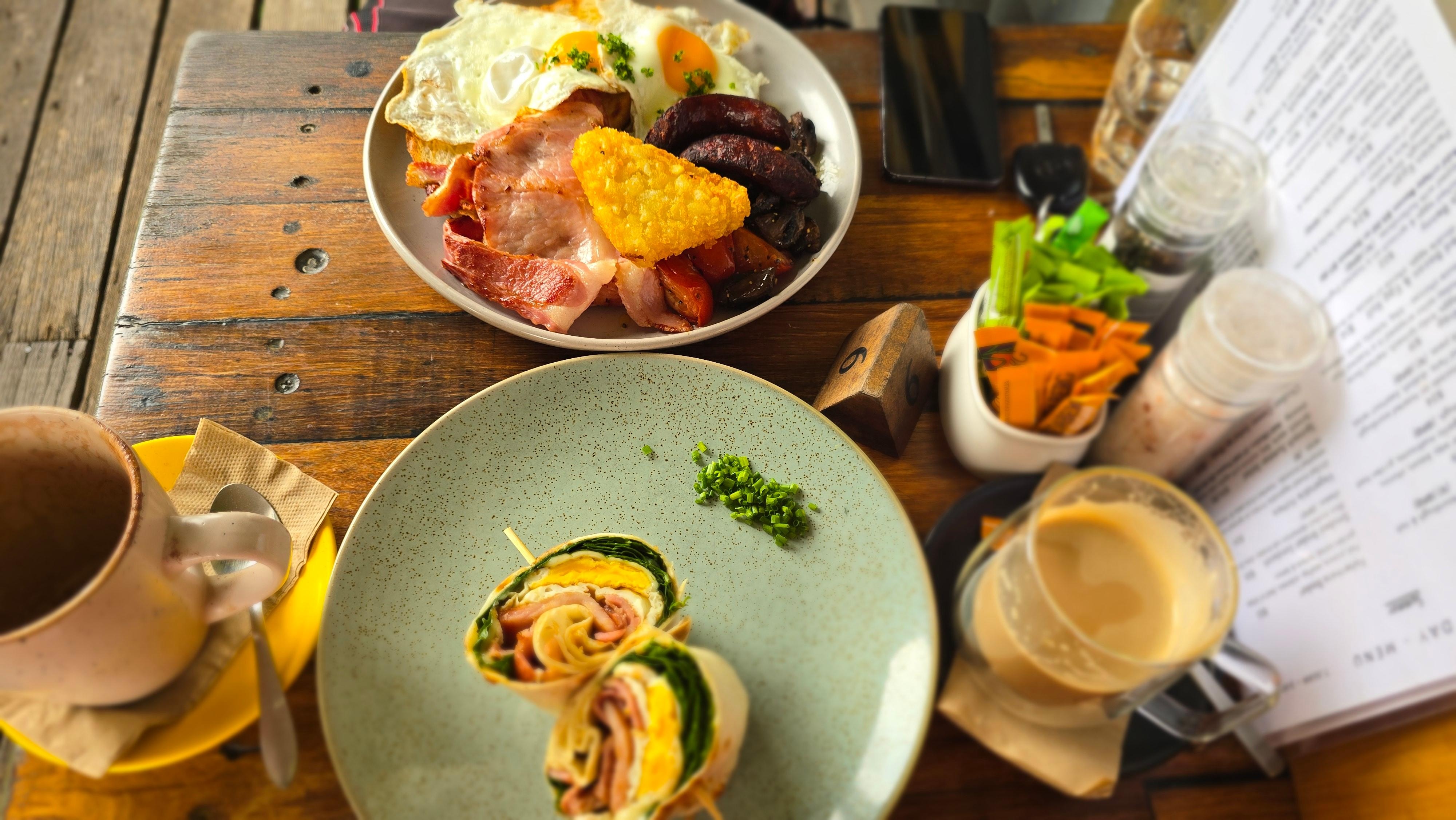 Breakfast at The Shed. 