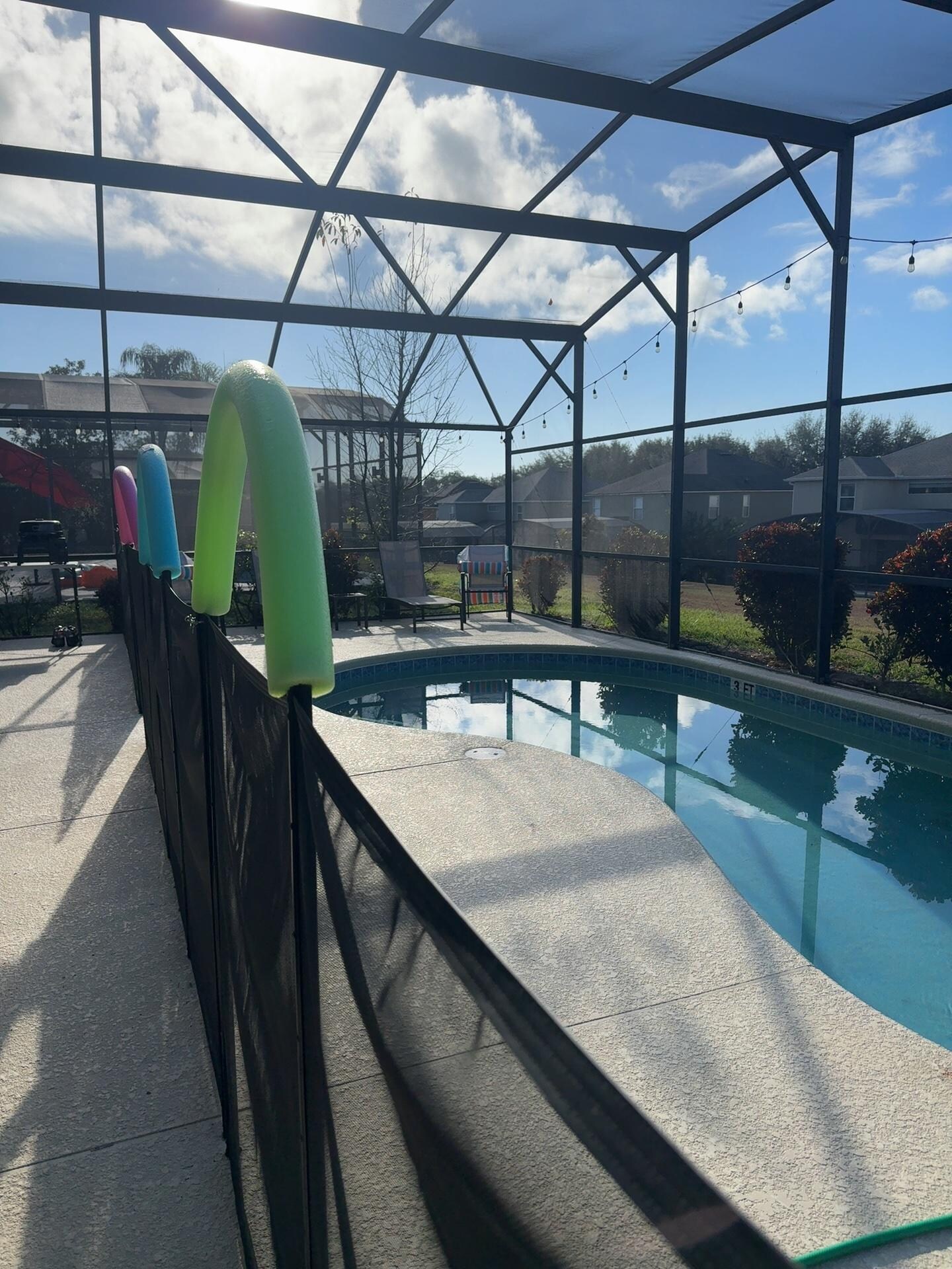 Spacious pool area room for Grilling and Sun Lounging