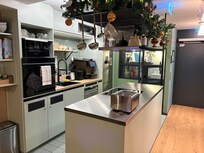 Communal kitchen and laundry.