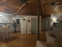 Kitchen and hallway to two smaller bedrooms