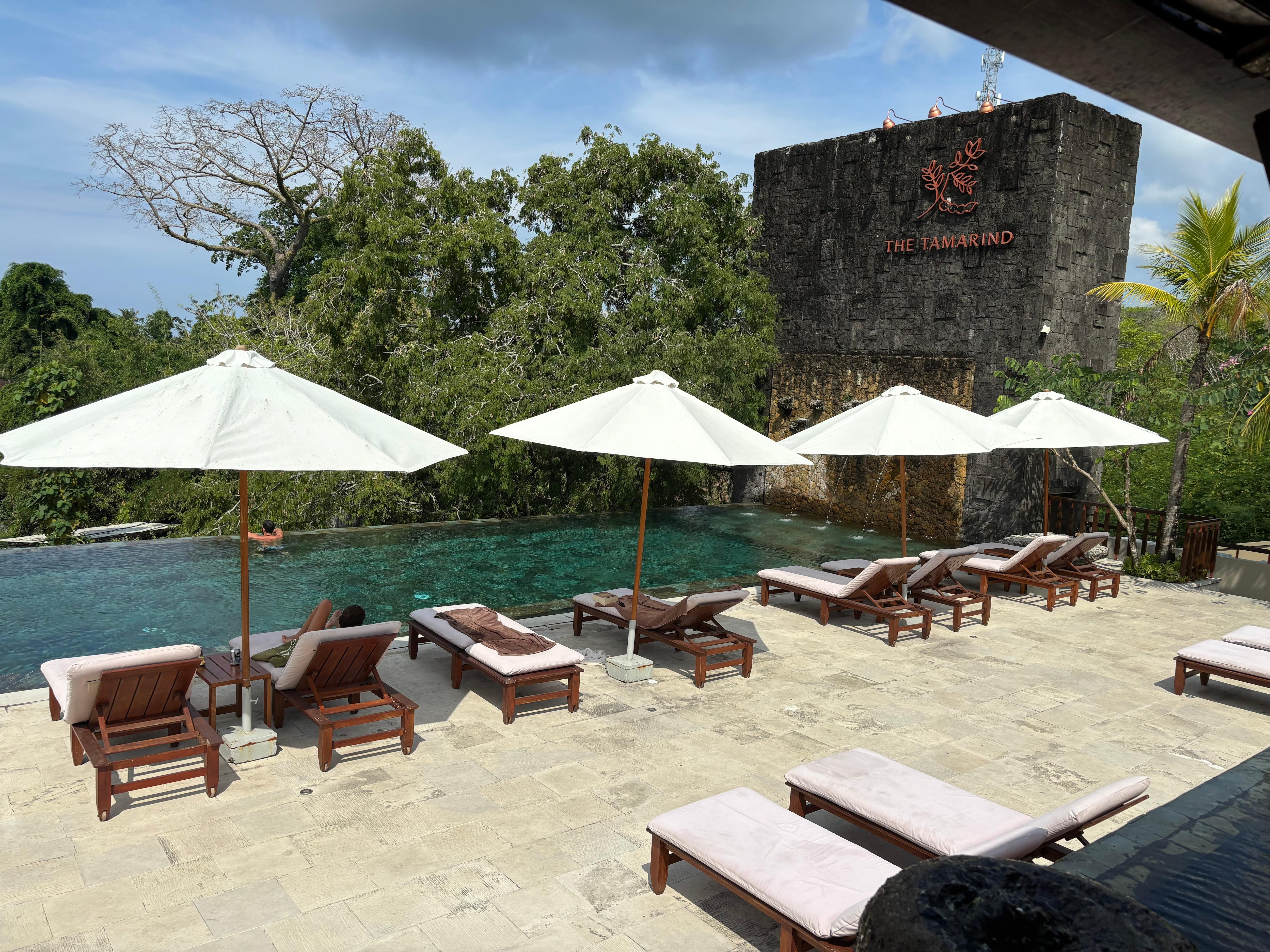 Pool by the restaurant