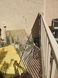 Trash was everywhere on the side of the house.