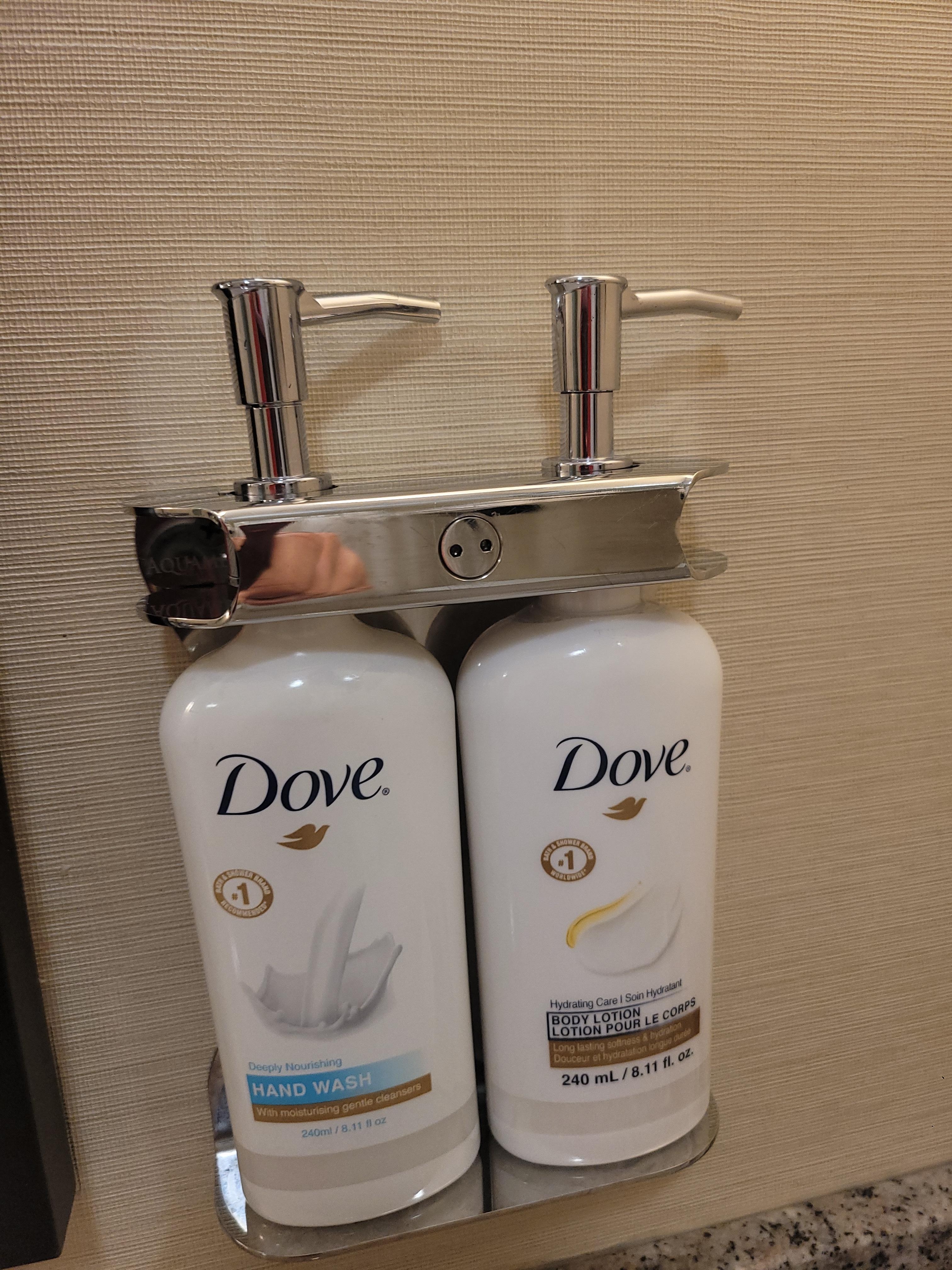 Liked that they had handsoap with a pump instead of bars to use for handwashing