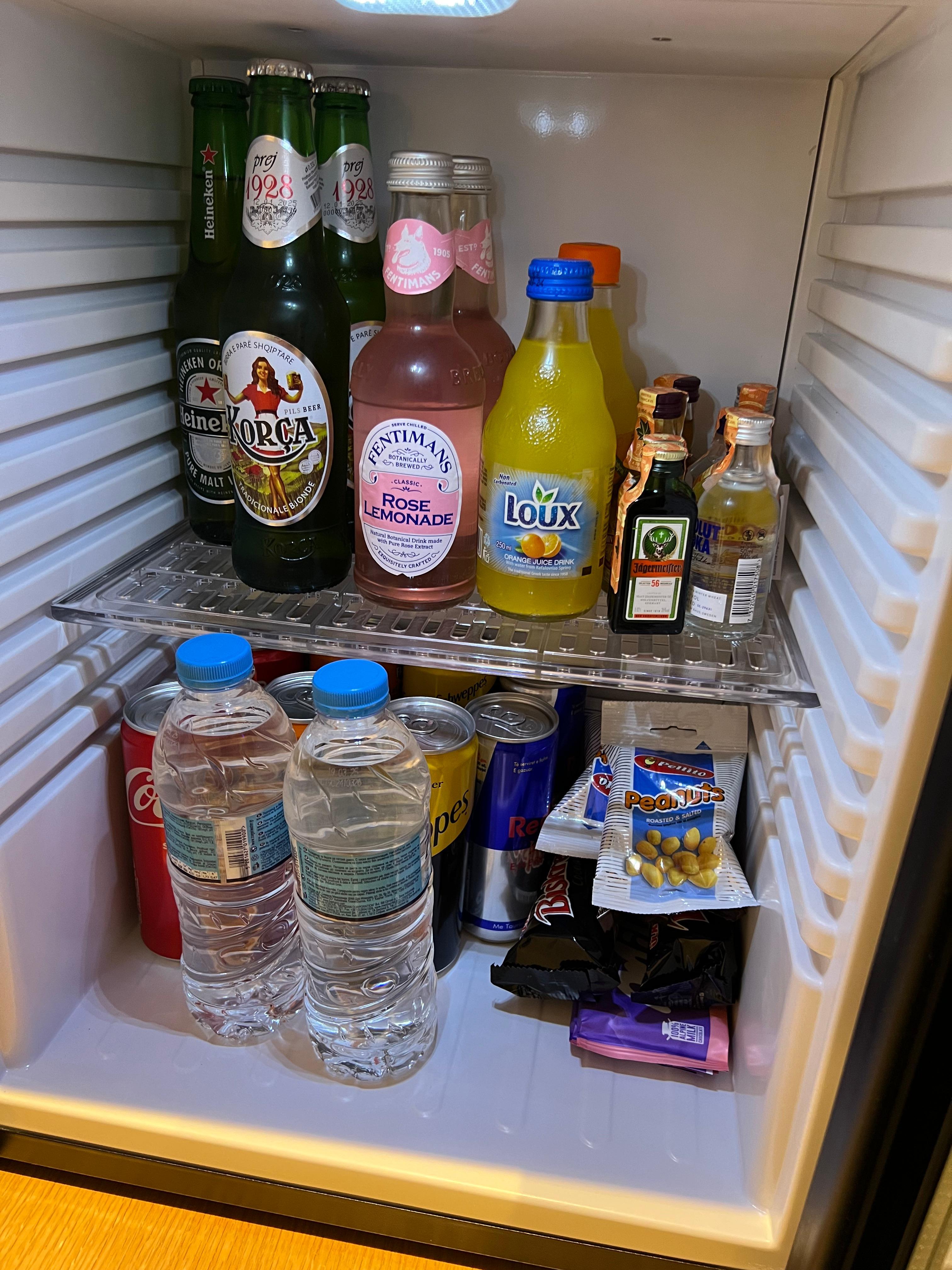 Minibar contents