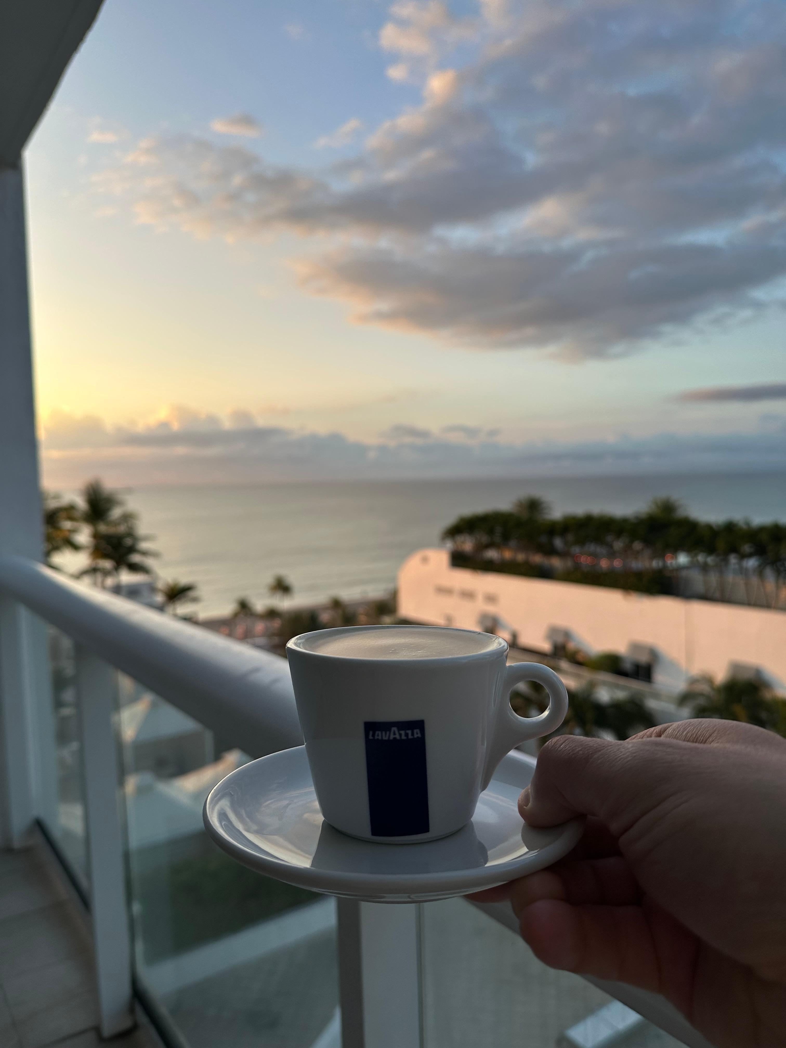 Complimentary expression/coffee on my room balcony