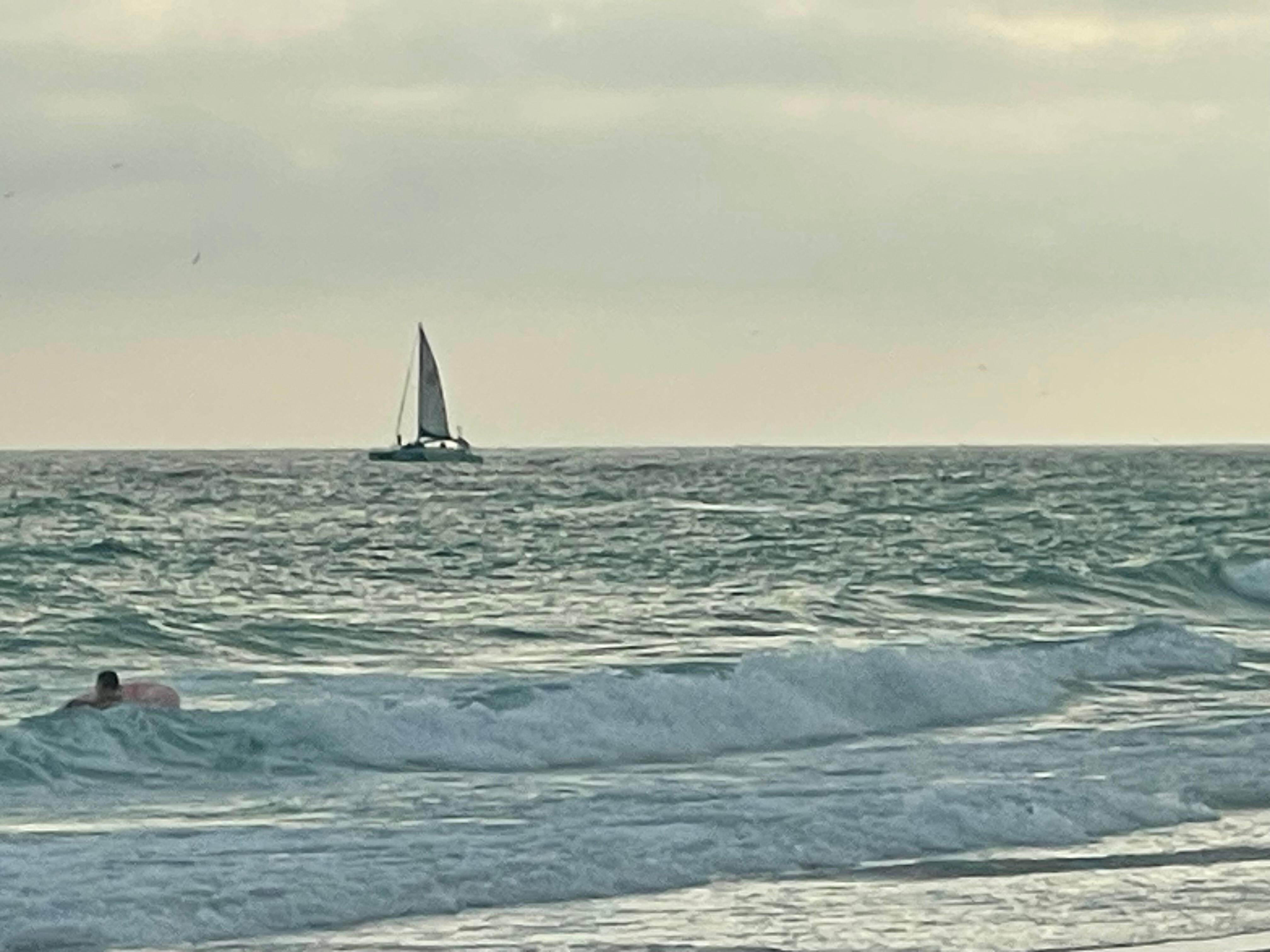 On the beach!