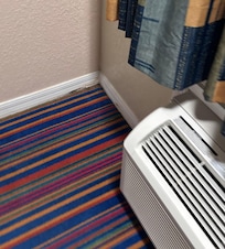 Looks like mold in the corner of the room and smelled immediately when you walked in