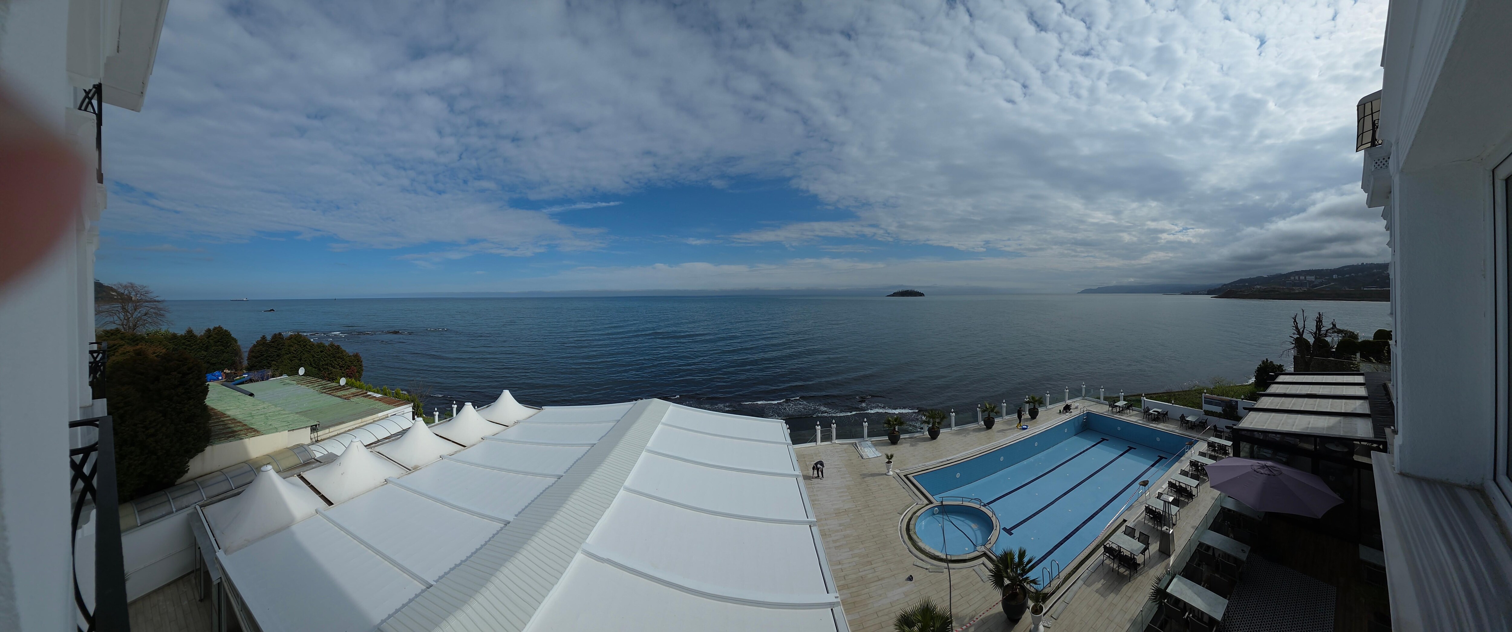 Sea view from hotel room