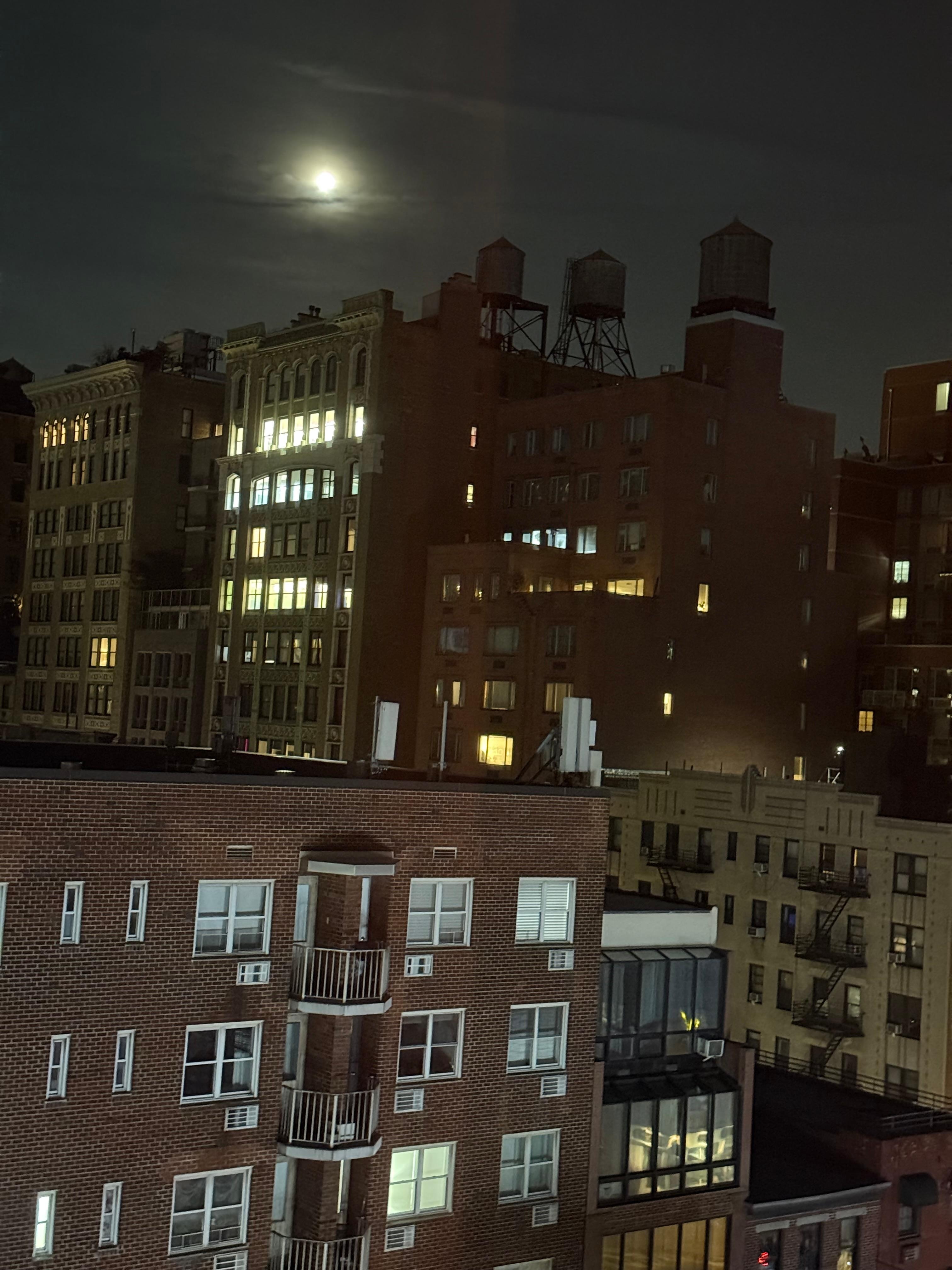 Buck moon from our window 