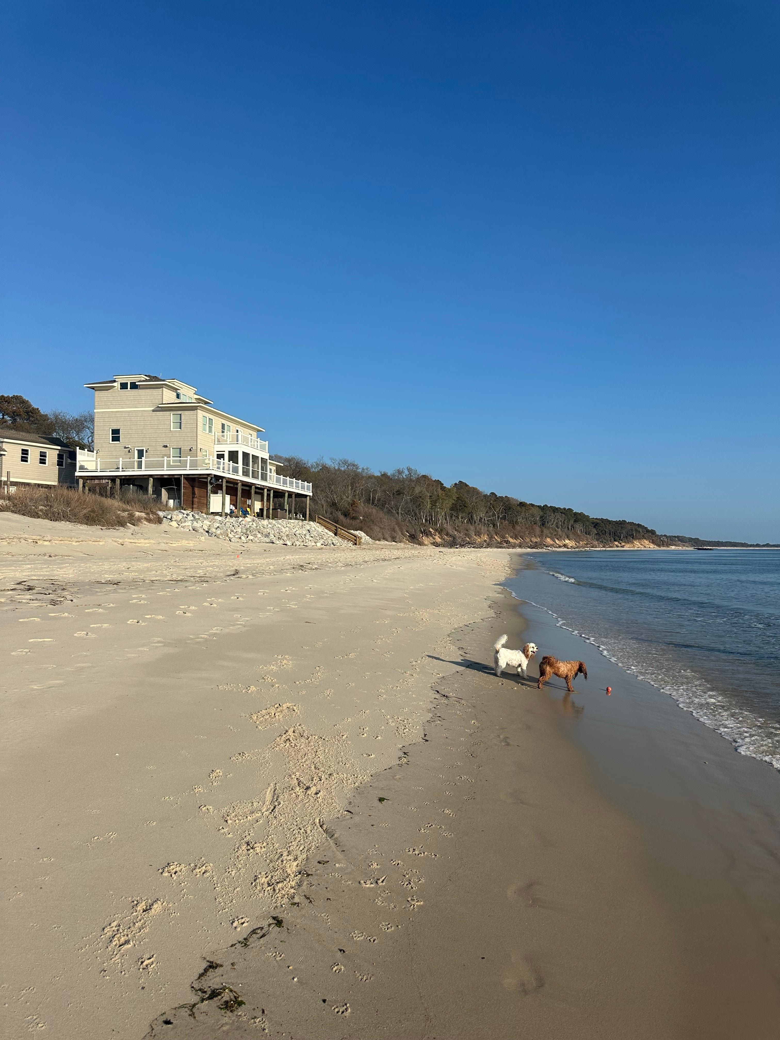 Beach with the house in view 