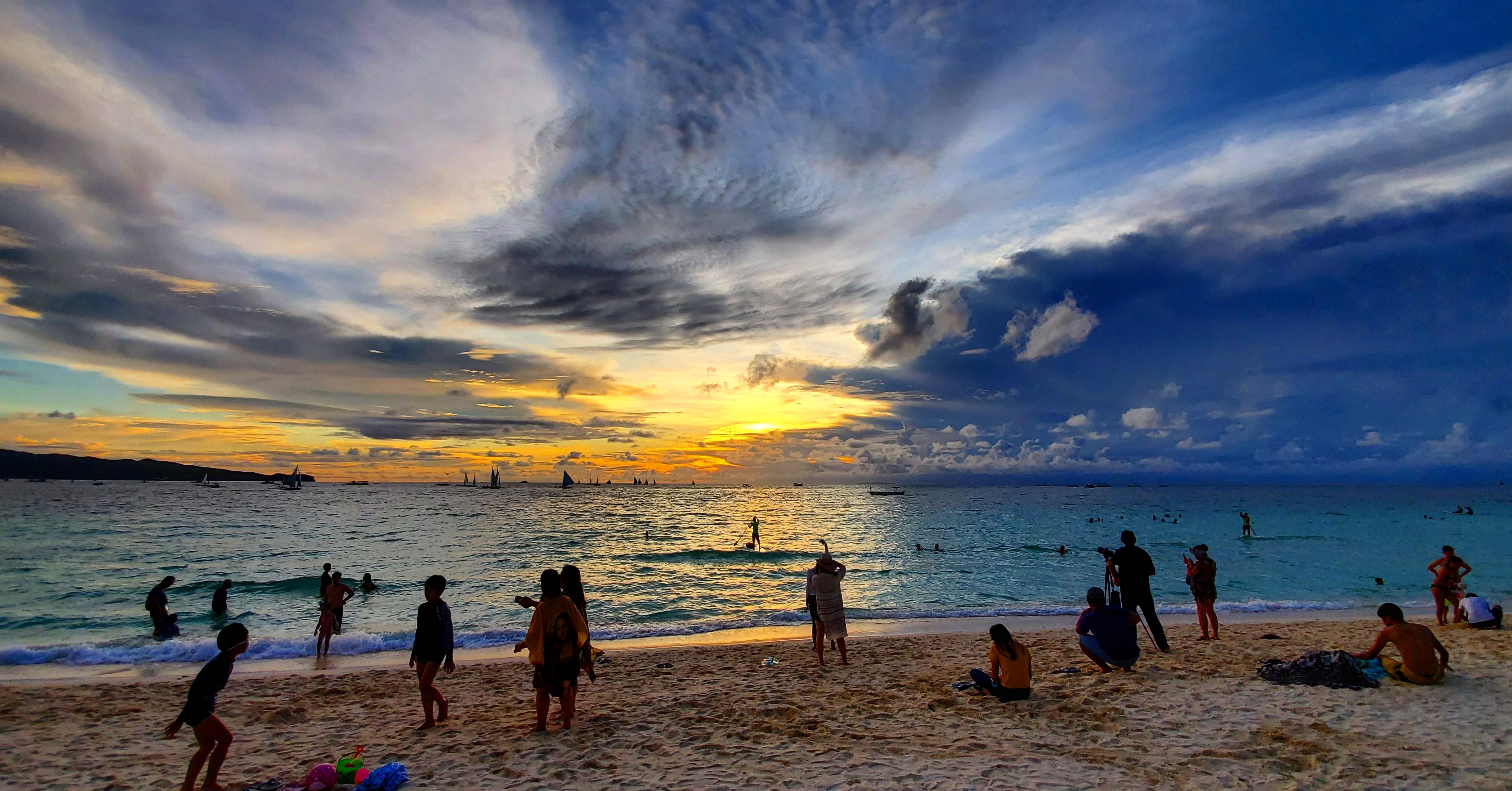 Sunset from the beach directly in front of the hotel