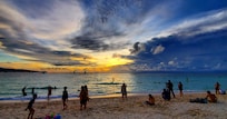 Sunset from the beach directly in front of the hotel