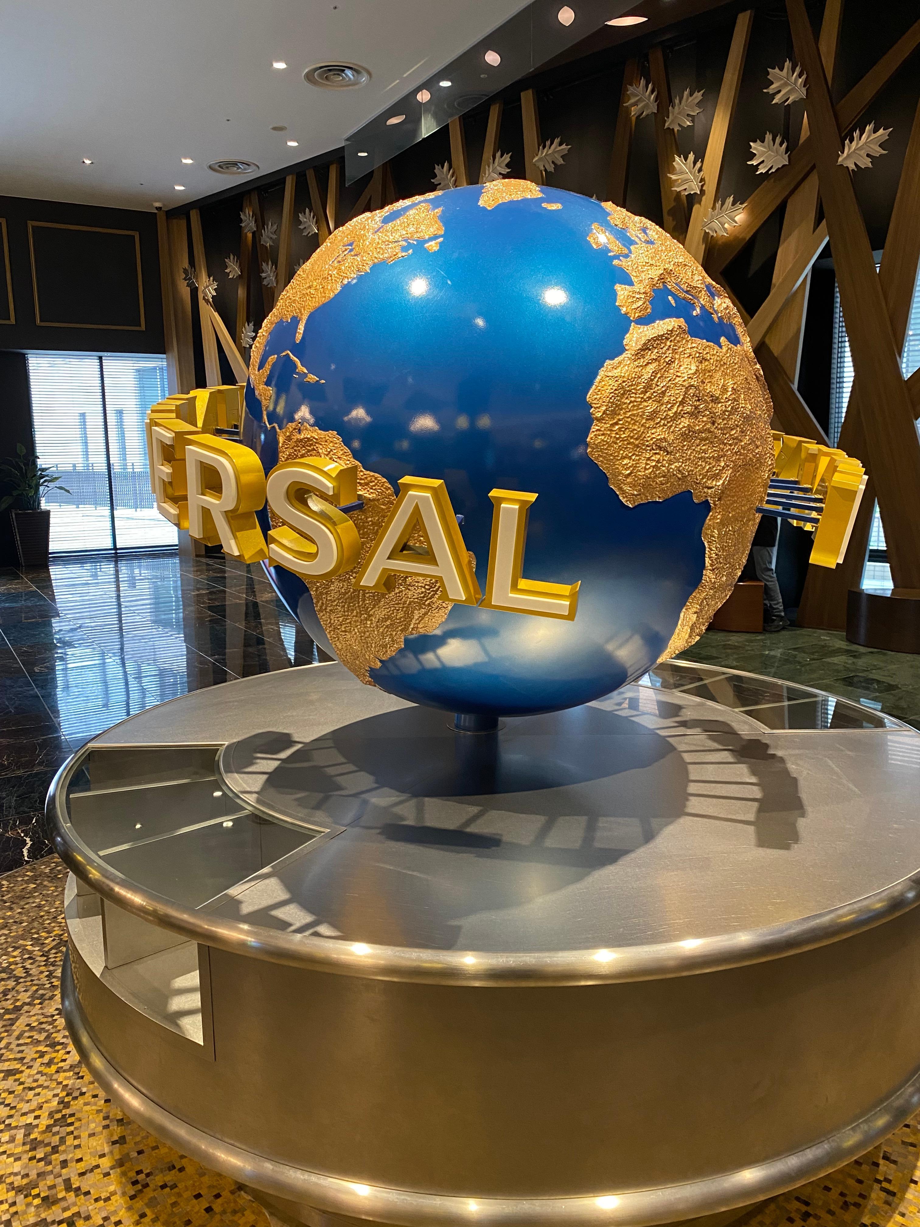 One of the globes in the lobby