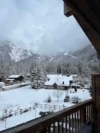 View from balcony after snow