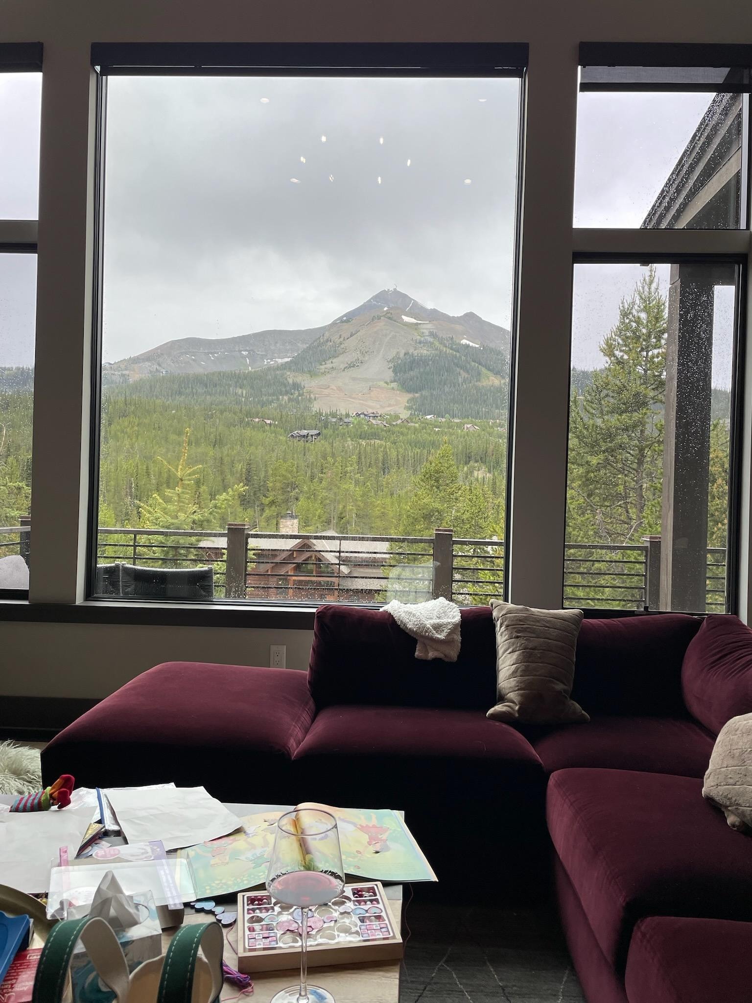 Looking at Lone Mountain from the family room