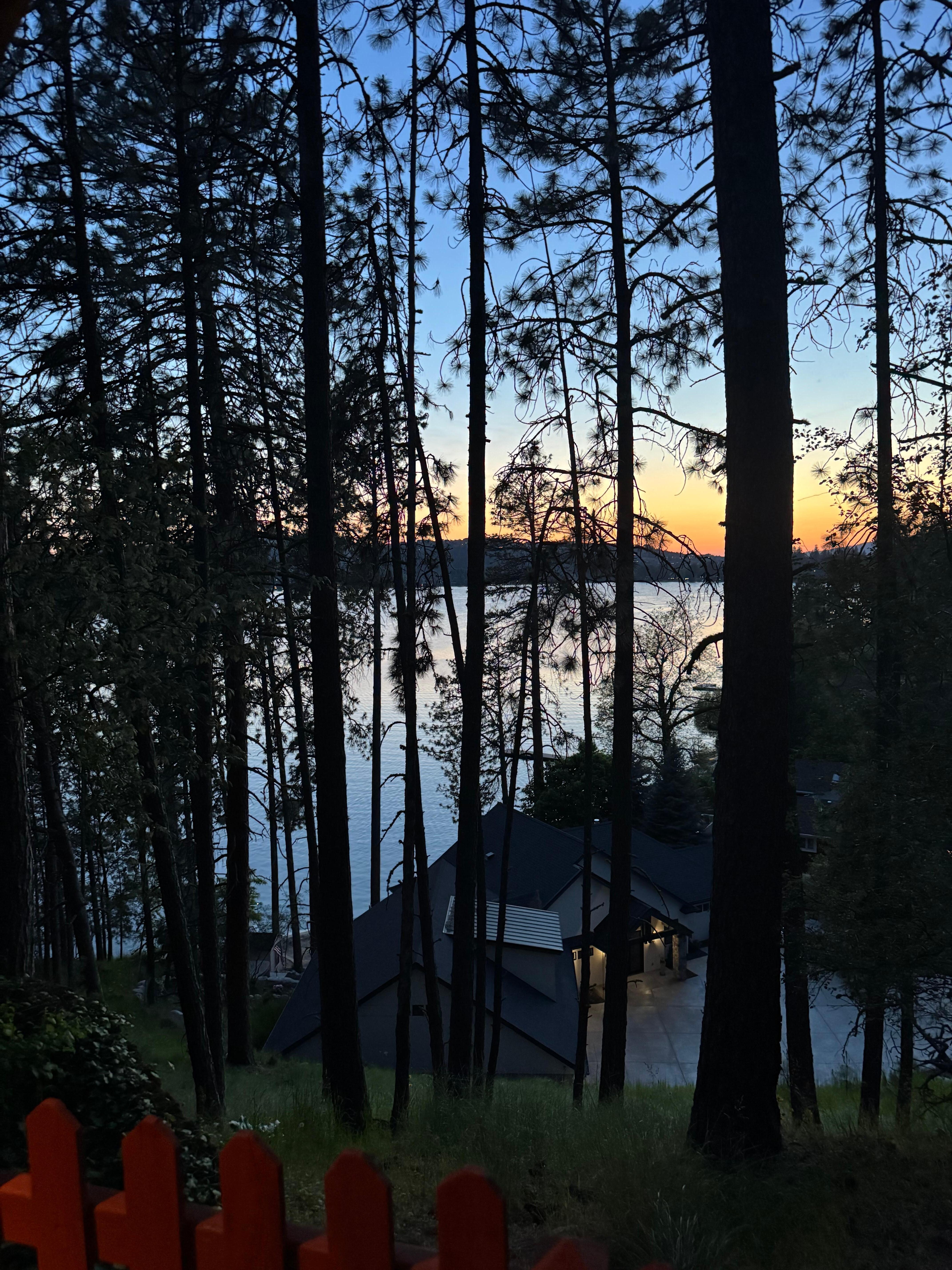 Sunset over the lake