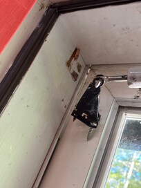 Inoperable broken back door