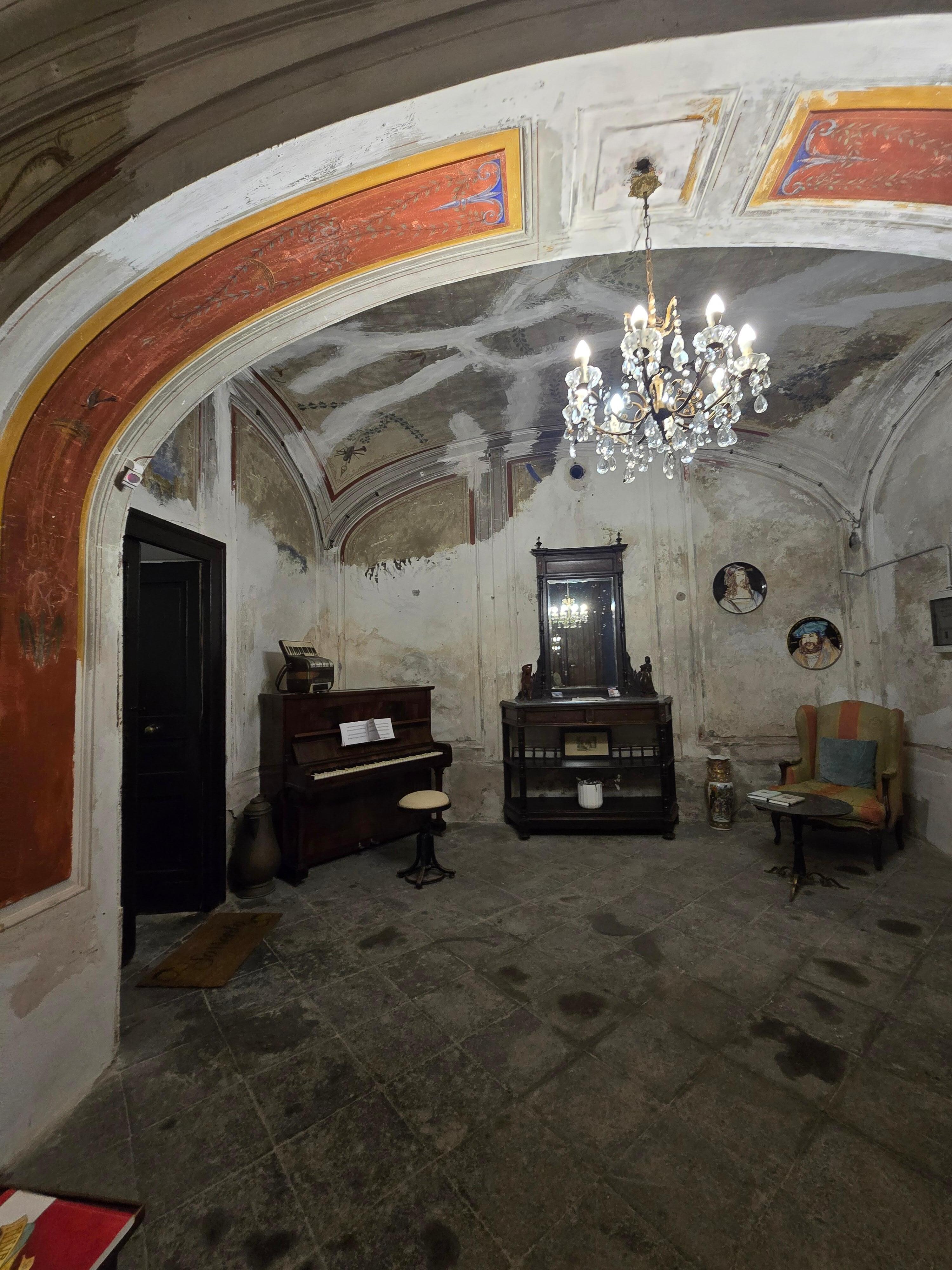 The "lobby" of the building. The door on the left is the kitchen and bathroom.