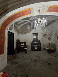 The "lobby" of the building. The door on the left is the kitchen and bathroom.