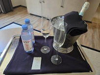 Came to San Fran for Spring Break and early Bday celebration. A bottle was sent to my room by management(Jason).