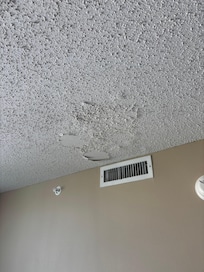 Part of the ceiling that was on ground when we first checked in.