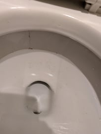 Dirty ring in toilet bowl