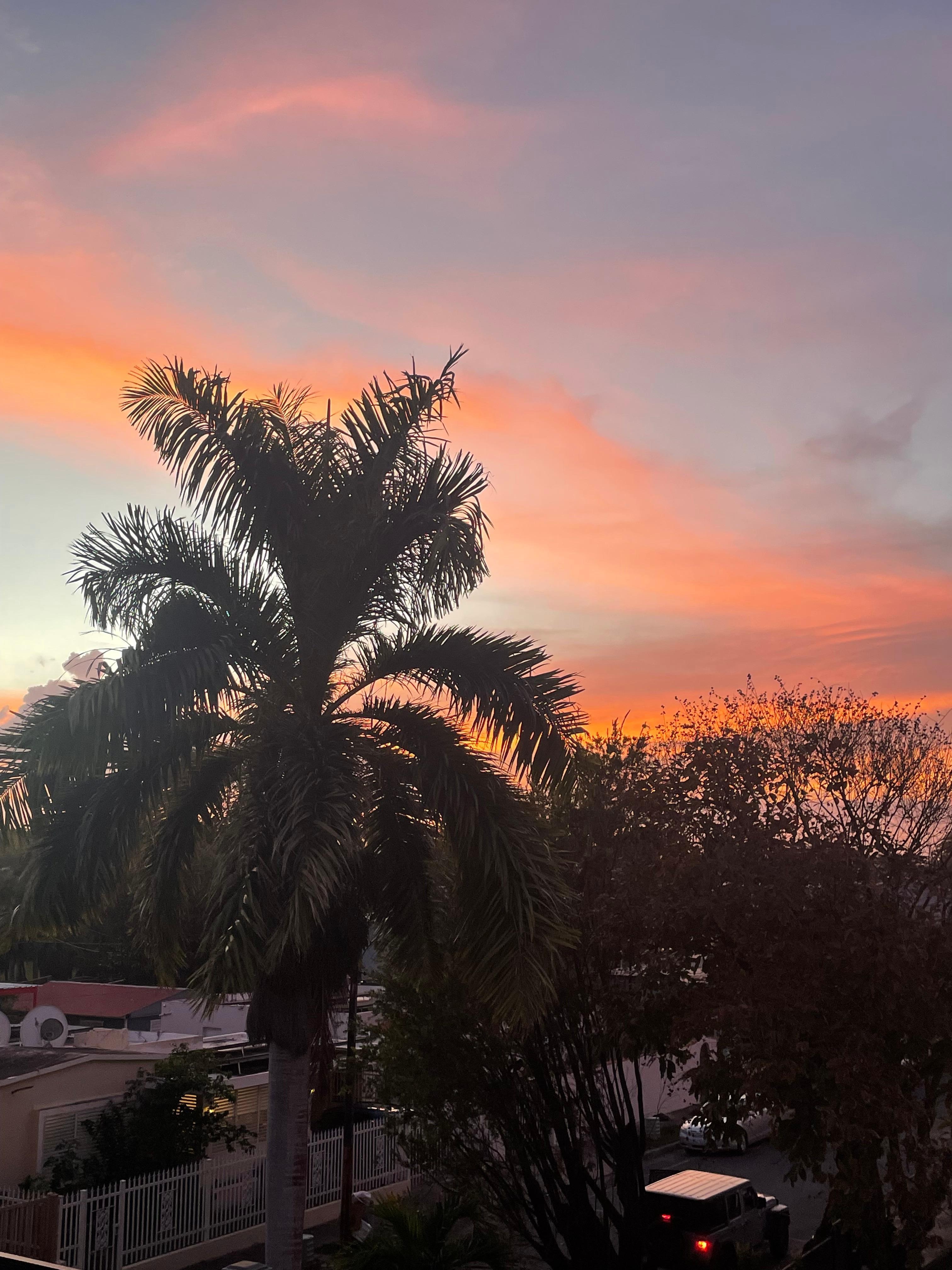 Sunset on the rooftop deck