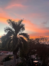 Sunset on the rooftop deck